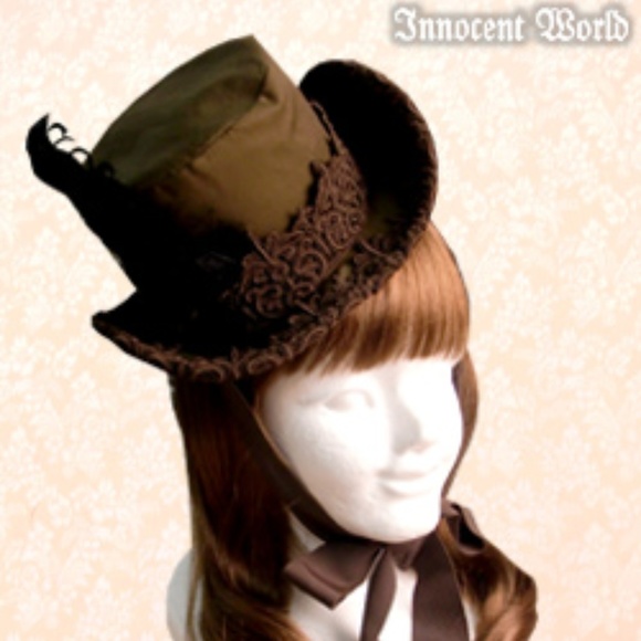 Innocent World Accessories - Innocent World Steampunk Lolita Lace Trim Hat
